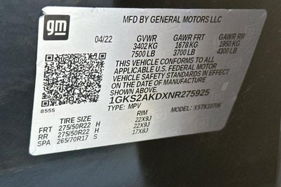 2022 GMC Yukon 4WD 4dr SLE