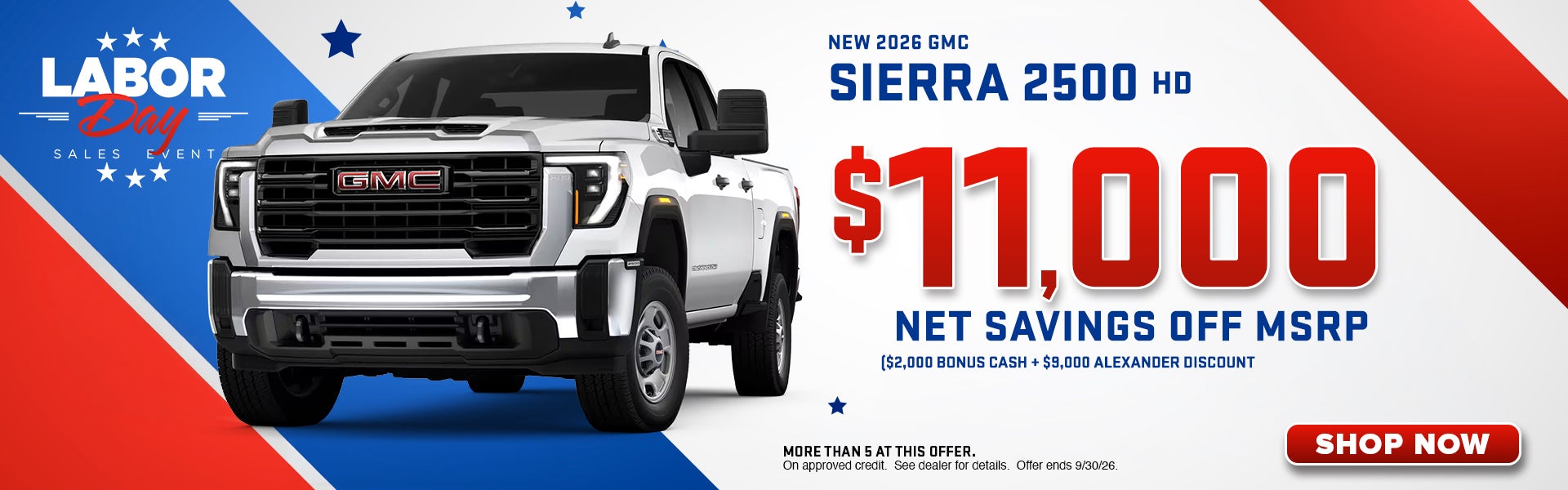 New 2026 GMC Sierra 2500 HD savings