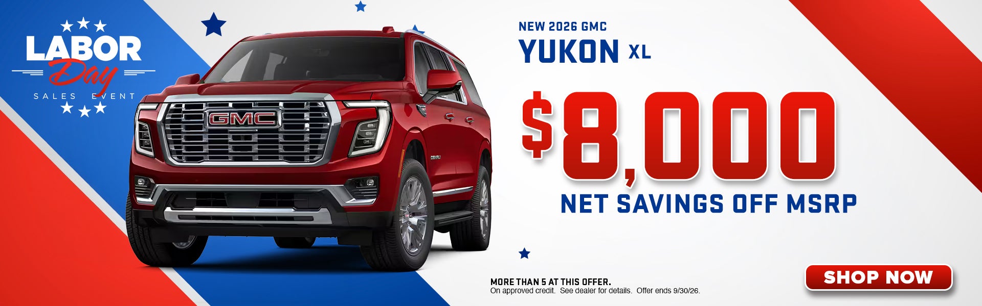New 2026 GMC Yukon XL savings