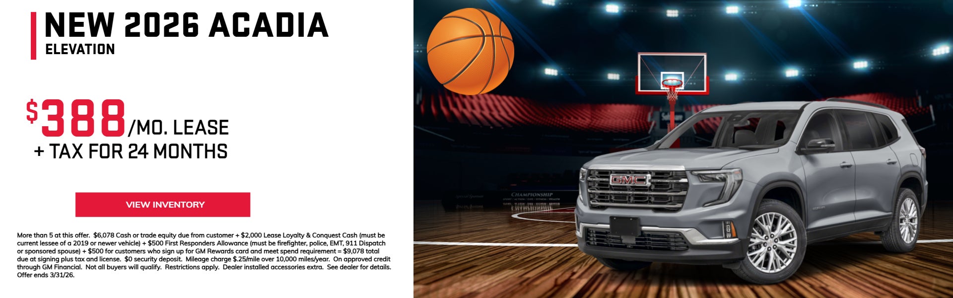 New 2026 GMC Acadia Special